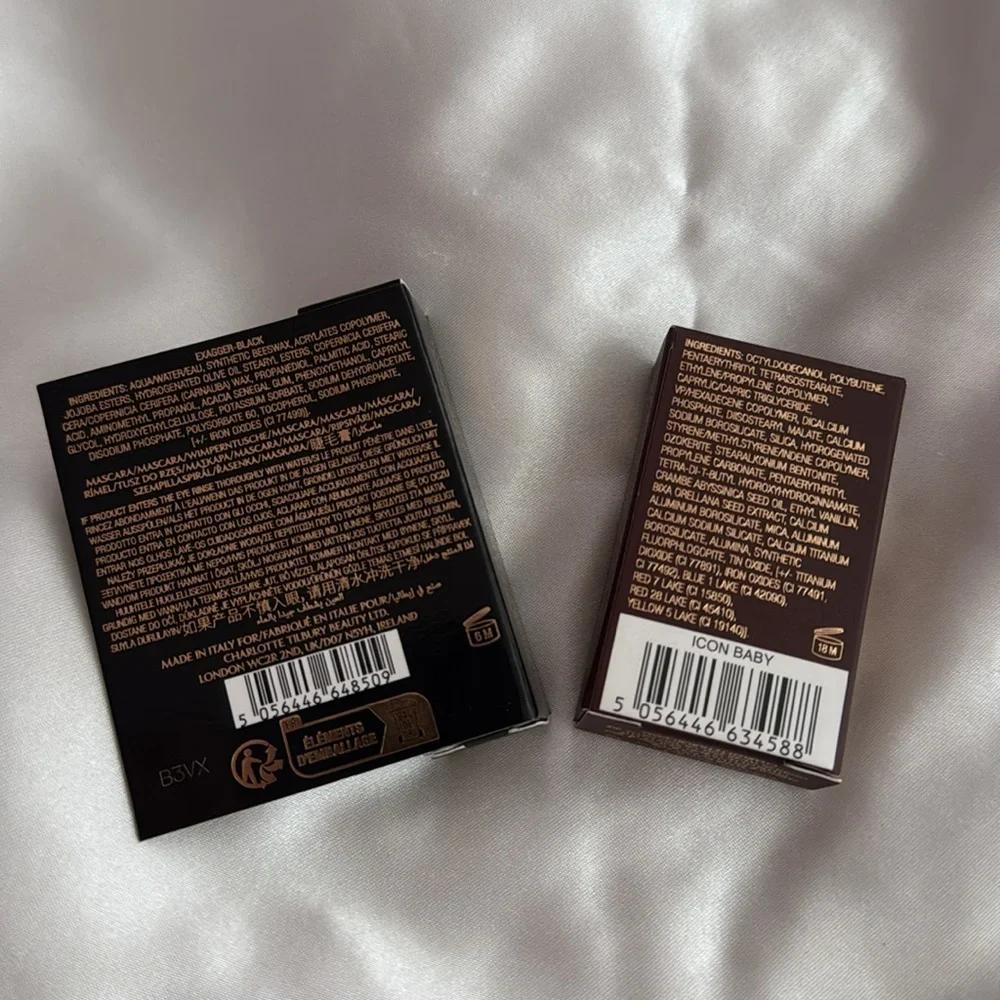 Charlotte Tilbury Exagger Eyes Volume Mascara and KISSING Icon Lipstick Minis